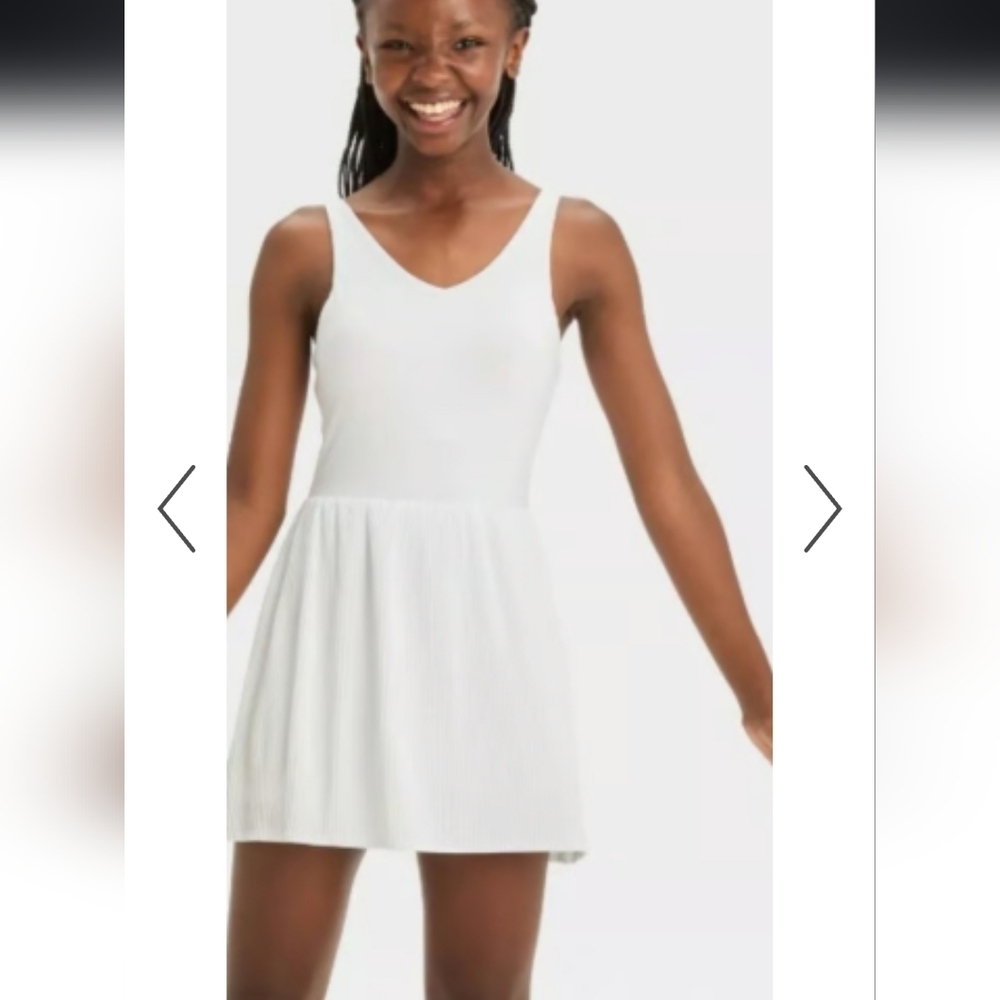 Girl's Pleated Active Pleated Dress with Shorts - All in Motion - XL (14)